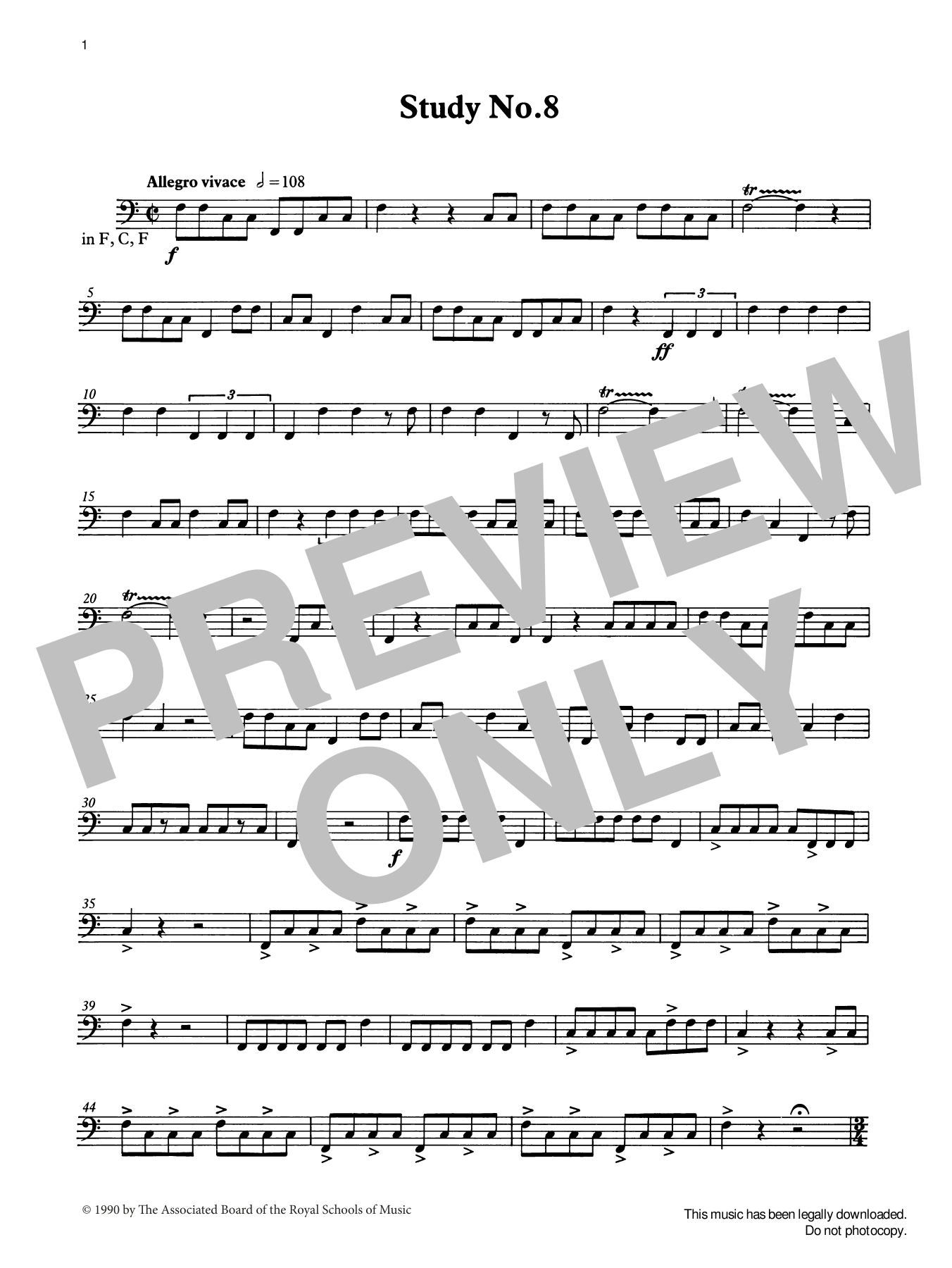 Download Ian Wright Study No.8 from Graded Music for Timpan Sheet Music