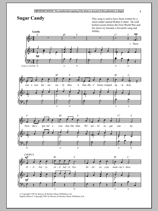 Download Anonymous Sugar Candy Sheet Music