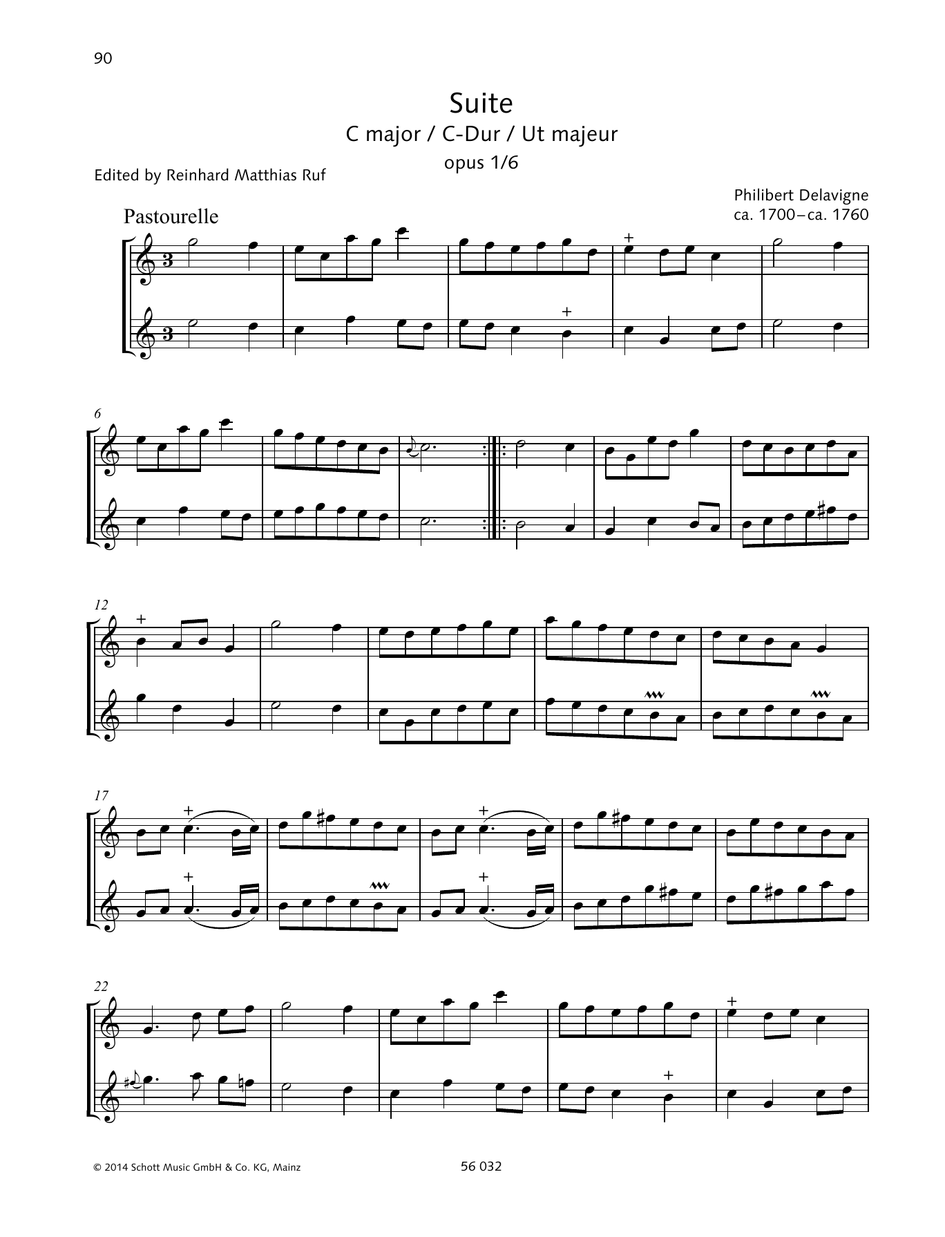 Download Reinhard Matthias Ruf Suite C Major Sheet Music