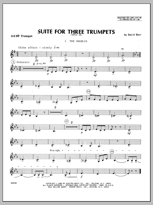 Download Uber Suite For Three Trumpets (Opus 28) - 3r Sheet Music