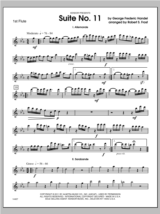 Download Frost Suite No. 11 - Flute 1 Sheet Music