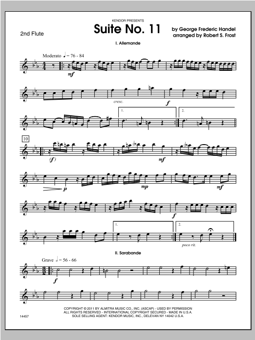 Download Frost Suite No. 11 - Flute 2 Sheet Music