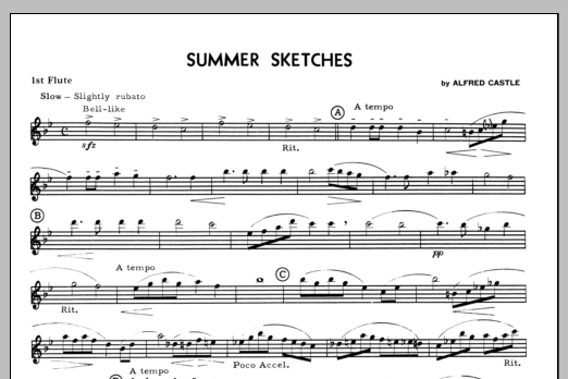 Download Castle Summer Sketches - 1st Flute Sheet Music