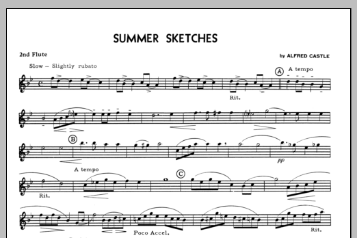 Download Castle Summer Sketches - 2nd Flute Sheet Music