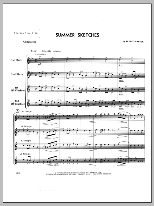 Download Castle Summer Sketches - Full Score Sheet Music