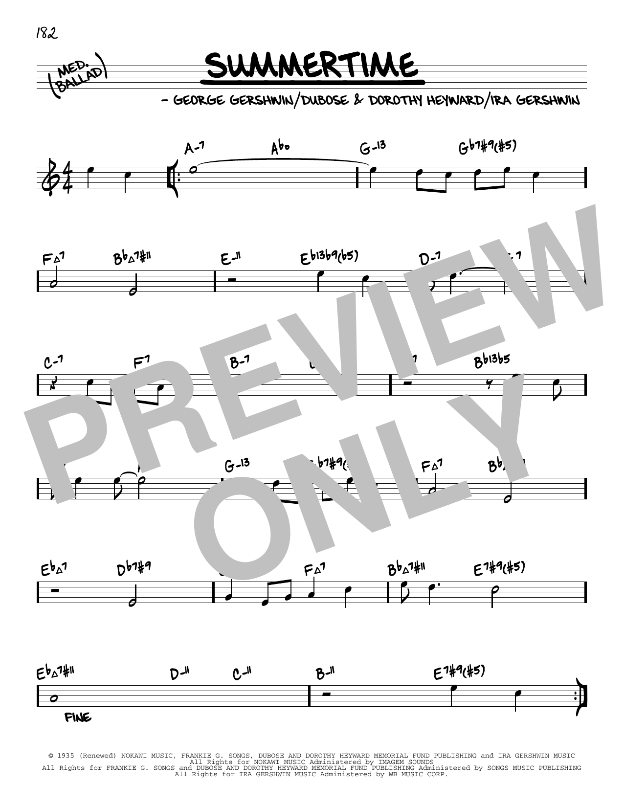 Download George Gershwin Summertime (arr. David Hazeltine) Sheet Music