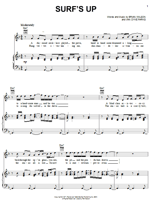 Download The Beach Boys Surf's Up Sheet Music