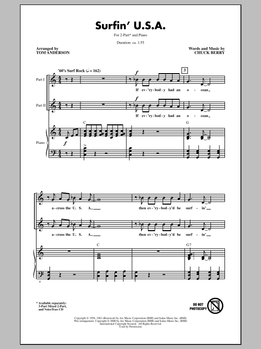 Download The Beach Boys Surfin' U.S.A. (arr. Tom Anderson) Sheet Music