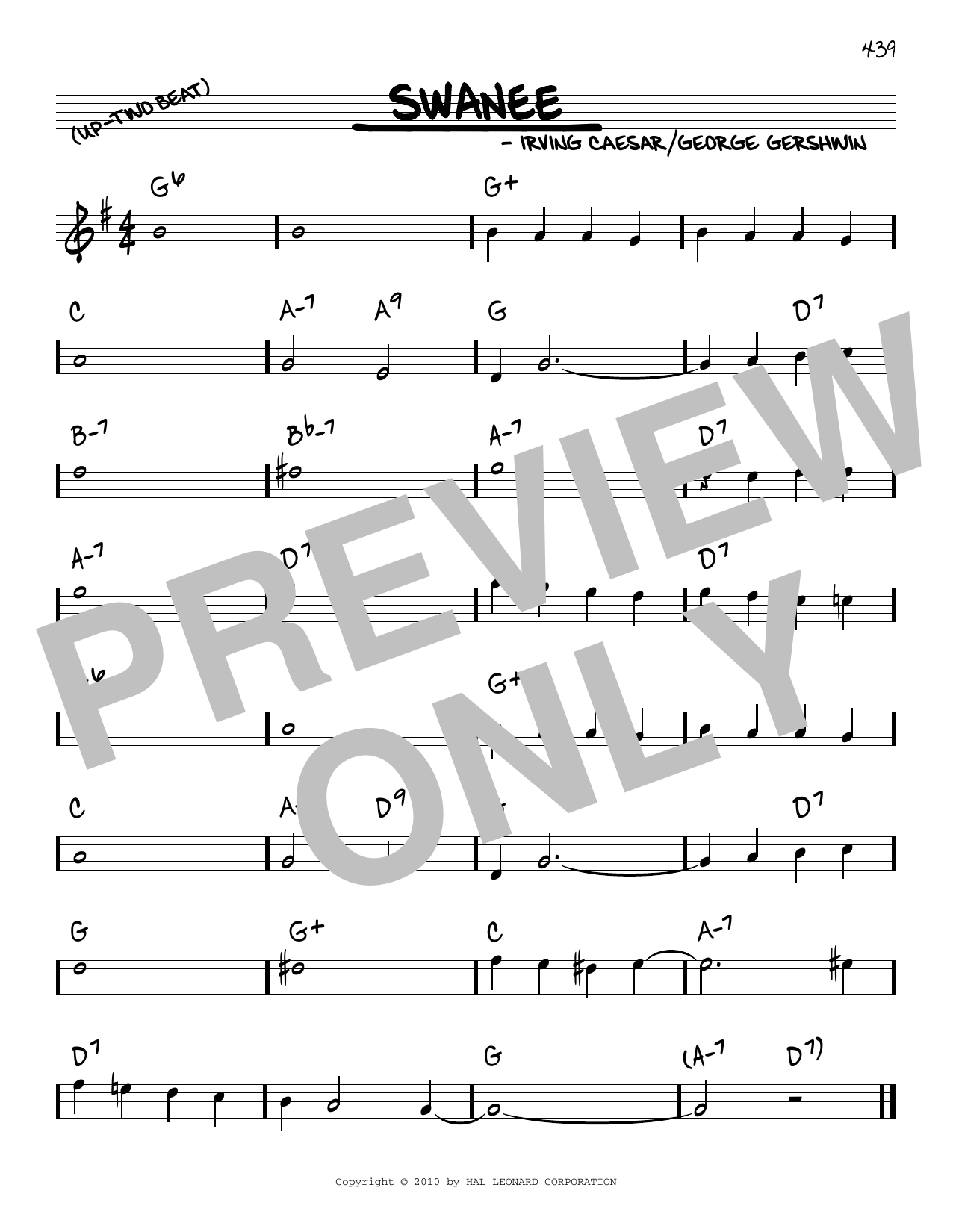 Download George Gershwin Swanee Sheet Music