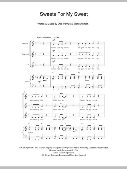 Download The Searchers Sweets For My Sweet Sheet Music
