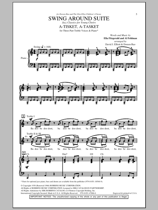 Download Ella Fitzgerald Swing Around Suite (arr. David Elliott) Sheet Music