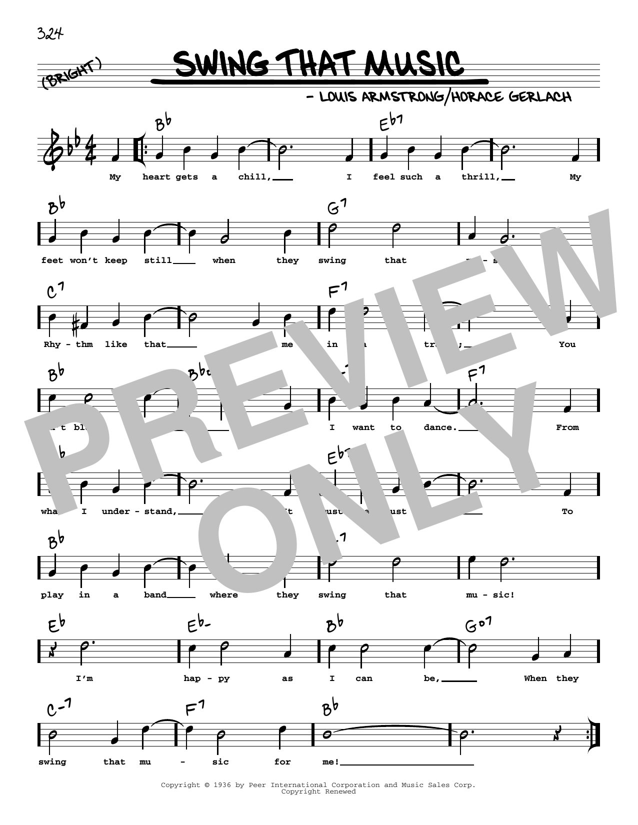 Download Louis Armstrong Swing That Music (arr. Robert Rawlins) Sheet Music