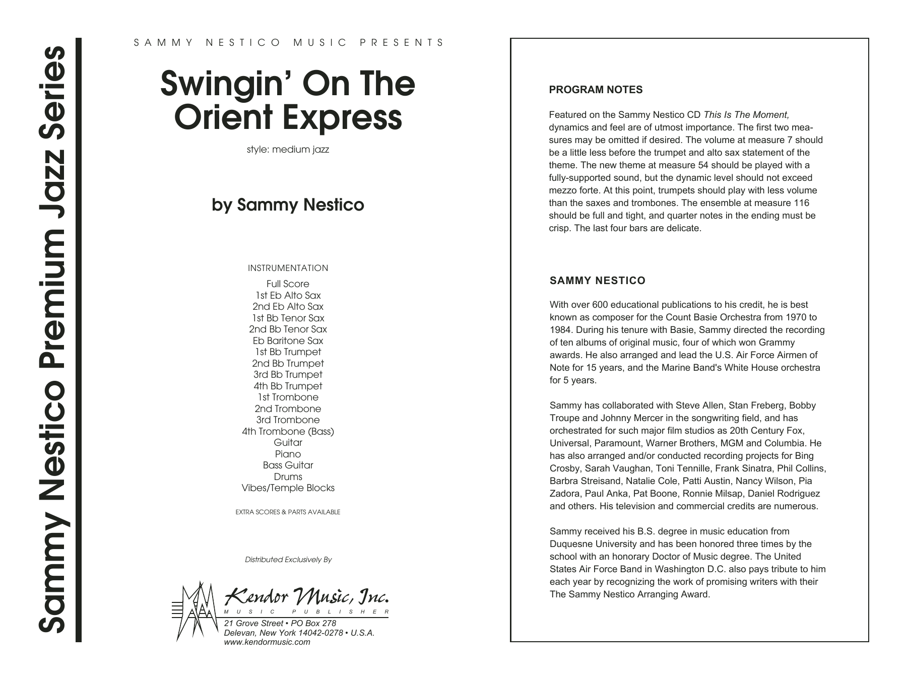 Download Sammy Nestico Swingin' On The Orient Express - Full S Sheet Music