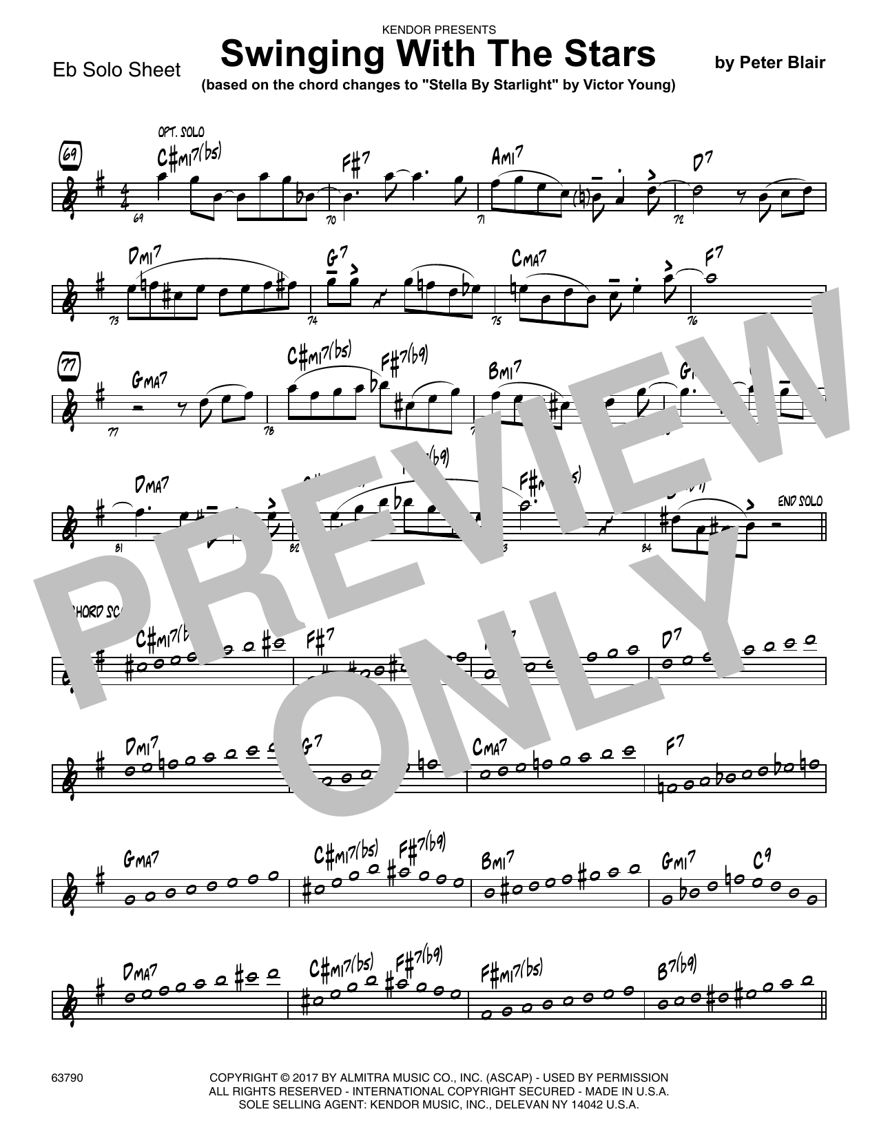 Download Peter Blair Swinging With The Stars (based on Stell Sheet Music