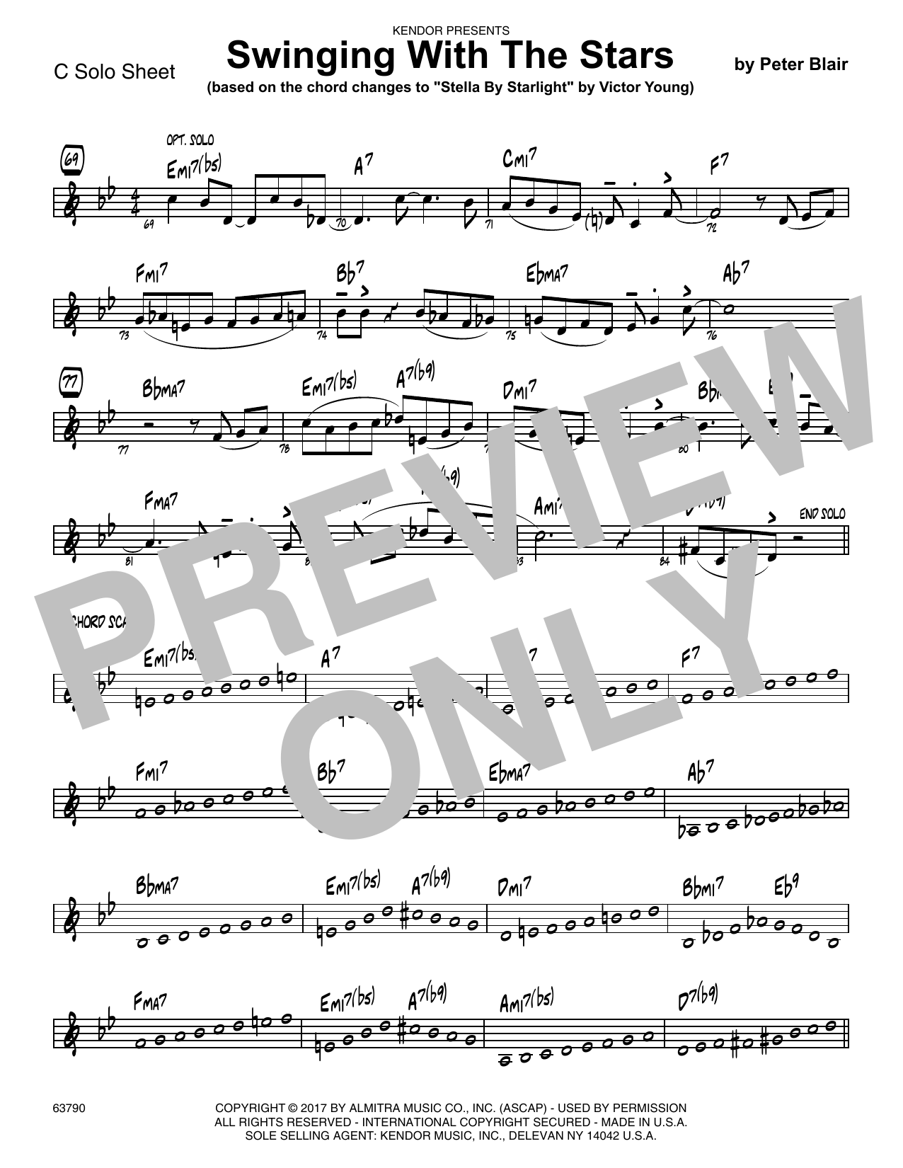 Download Peter Blair Swinging With The Stars (based on Stell Sheet Music
