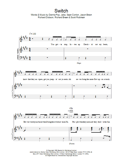 Download Five Switch Sheet Music