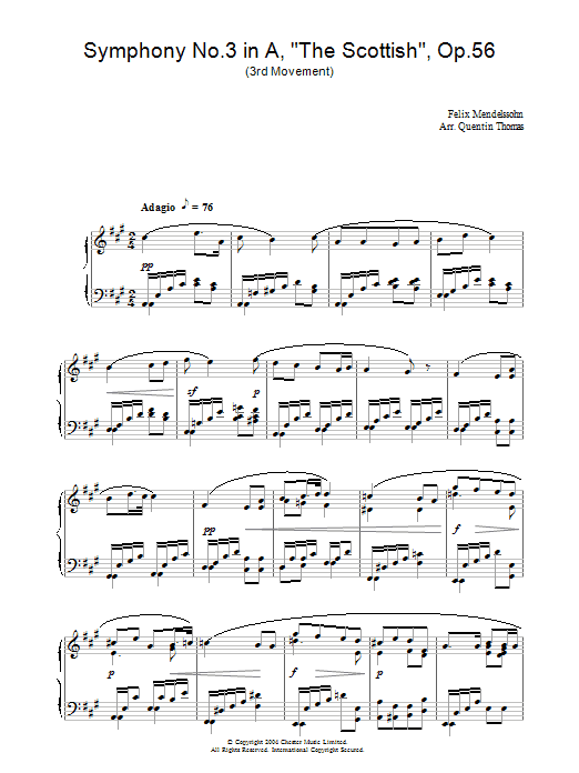 Download Felix Mendelssohn Symphony No.3 in A, 'The Scottish', Op. Sheet Music