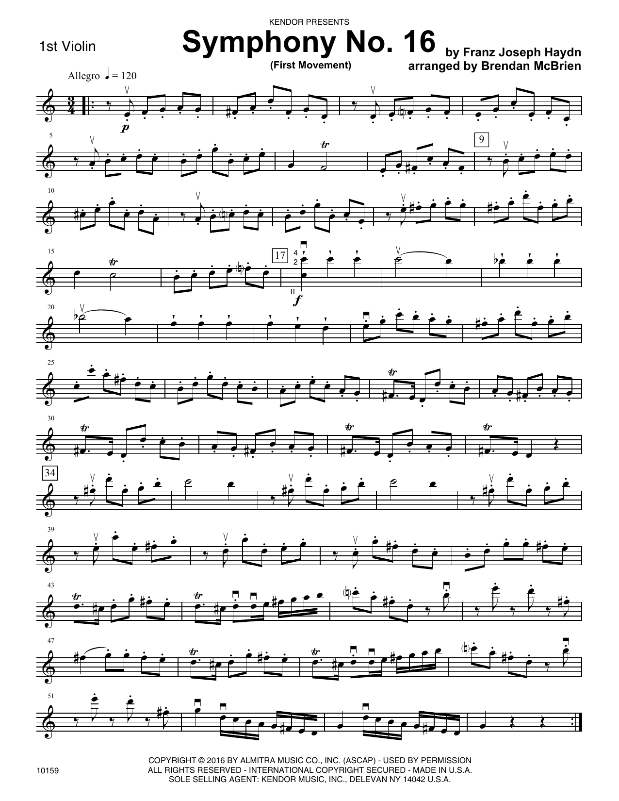 Download Brian McBrien Symphony No. 16 (First Movement) - 1st Sheet Music