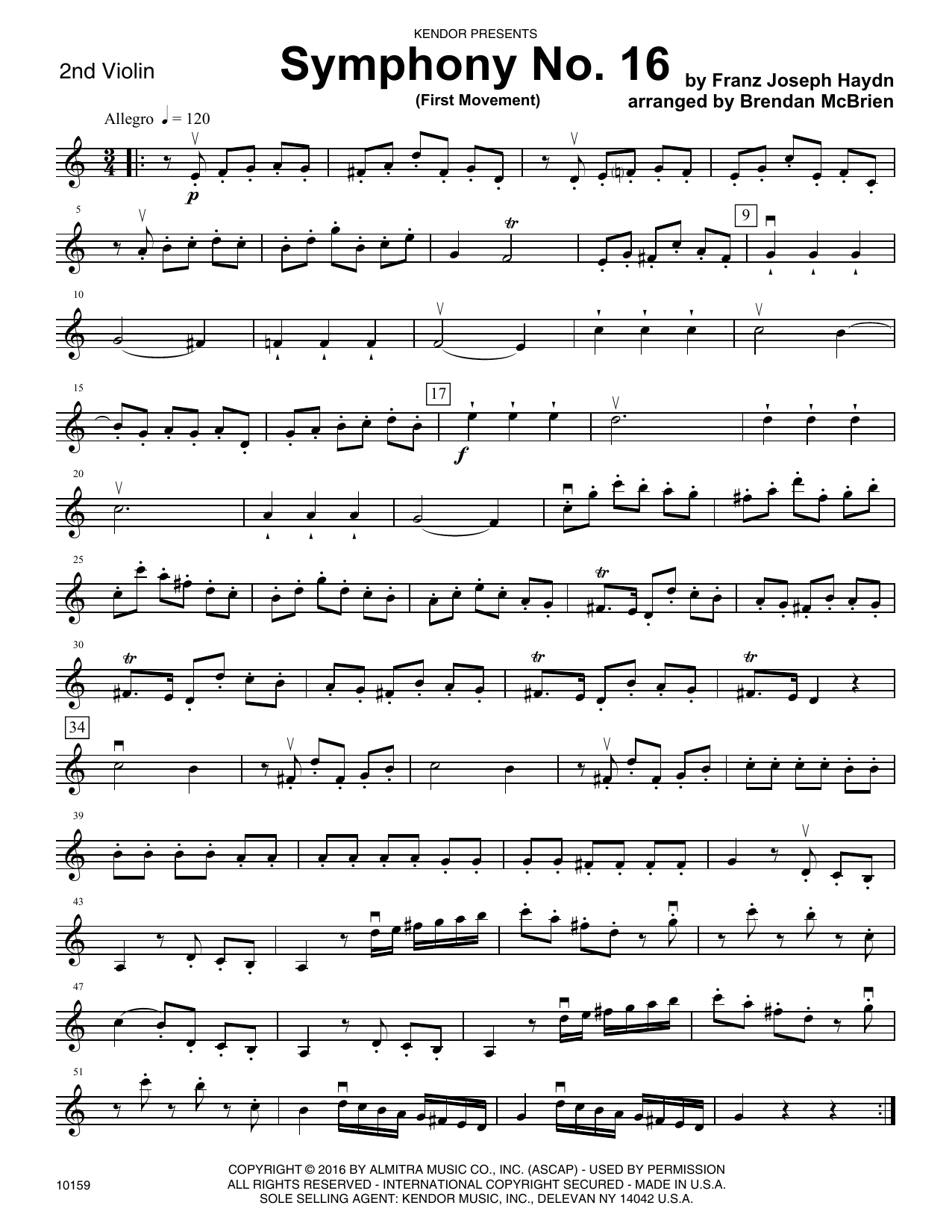 Download Brian McBrien Symphony No. 16 (First Movement) - 2nd Sheet Music