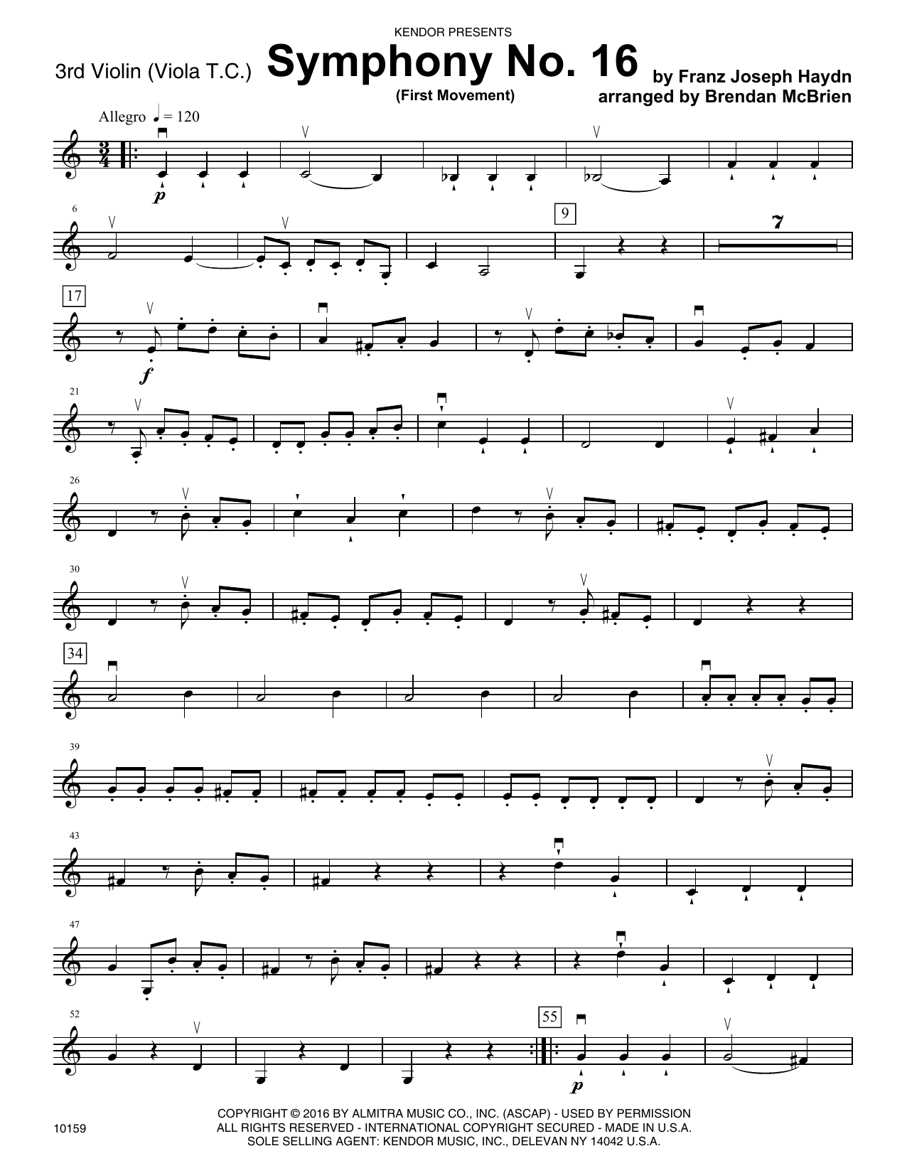 Download Brian McBrien Symphony No. 16 (First Movement) - Viol Sheet Music