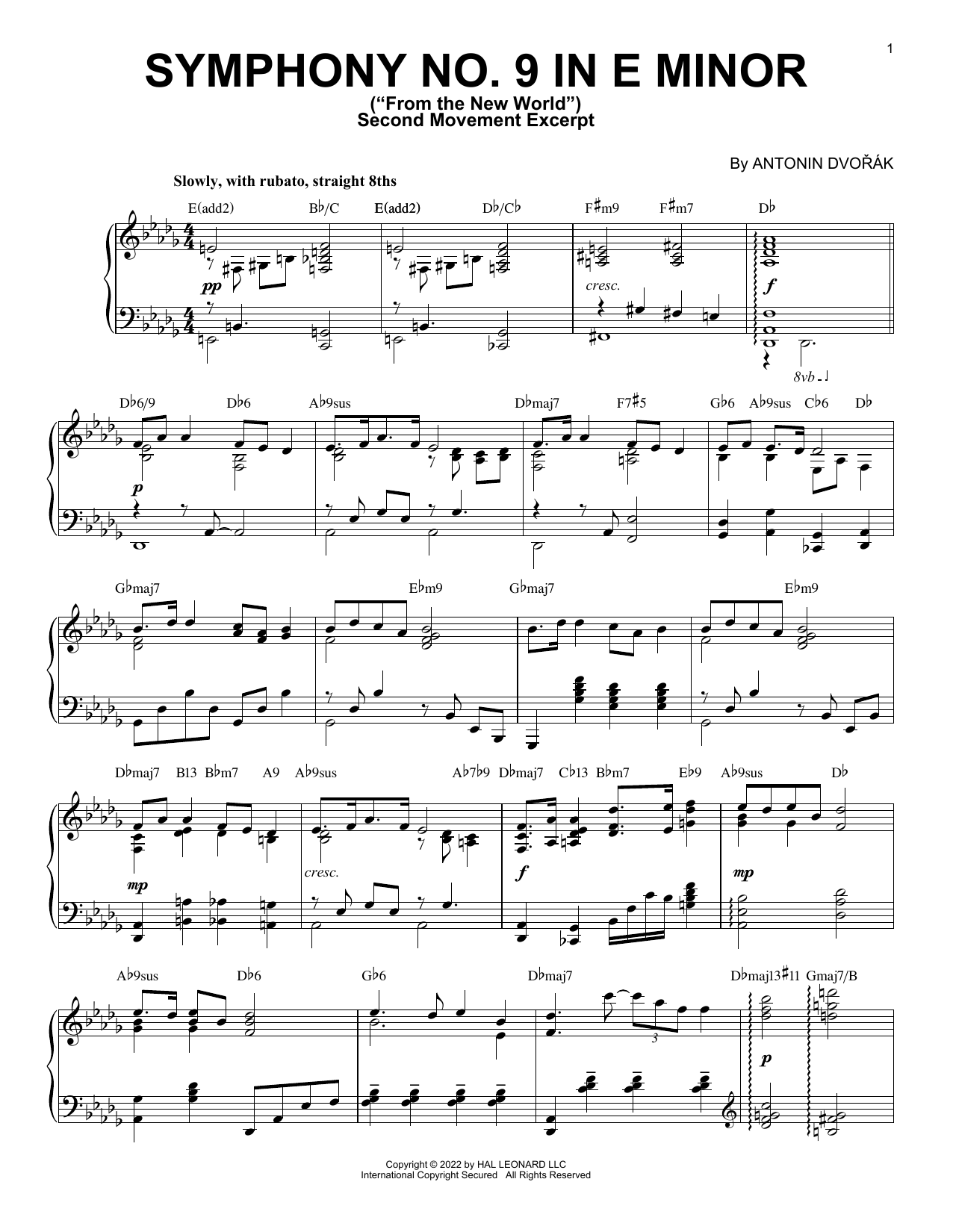 Download Antonin Dvorak Symphony No. 9 In E Minor (