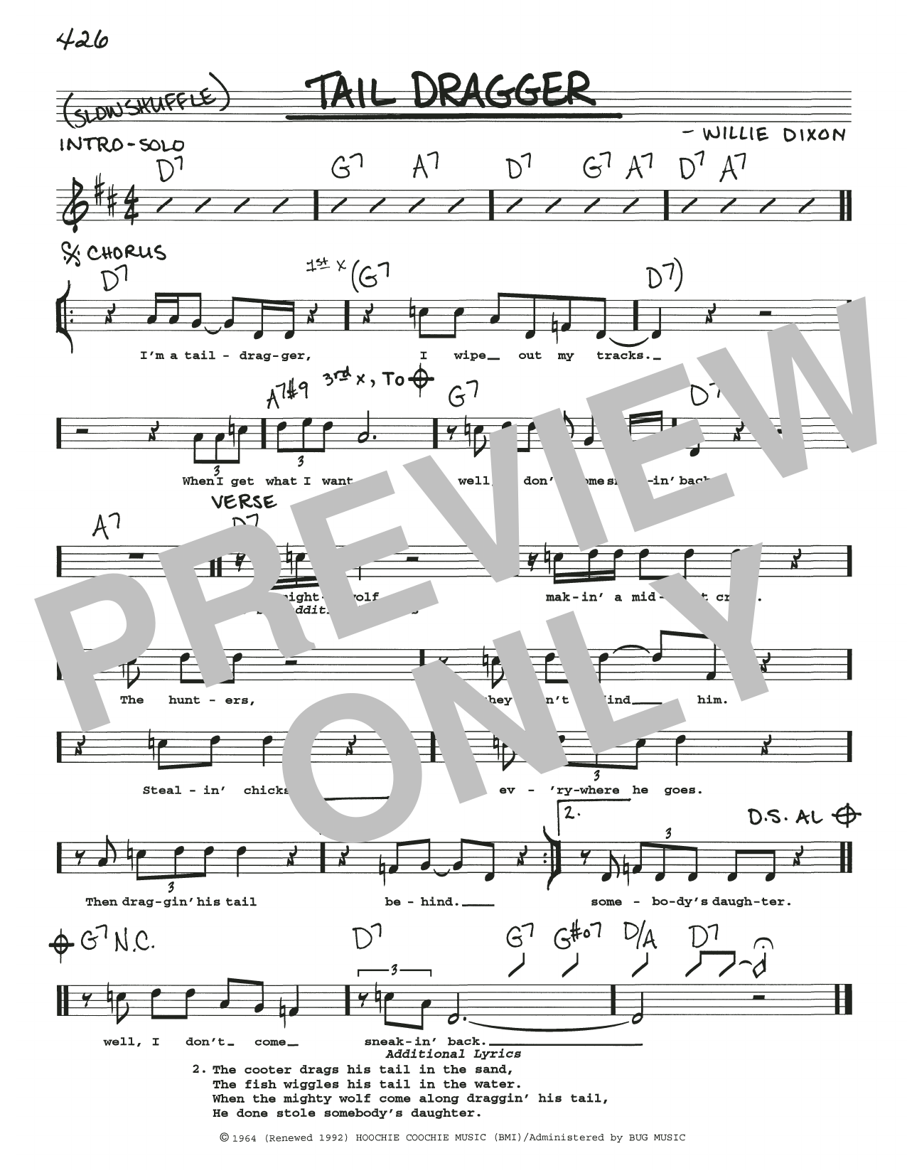 Download Howlin' Wolf Tail Dragger Sheet Music