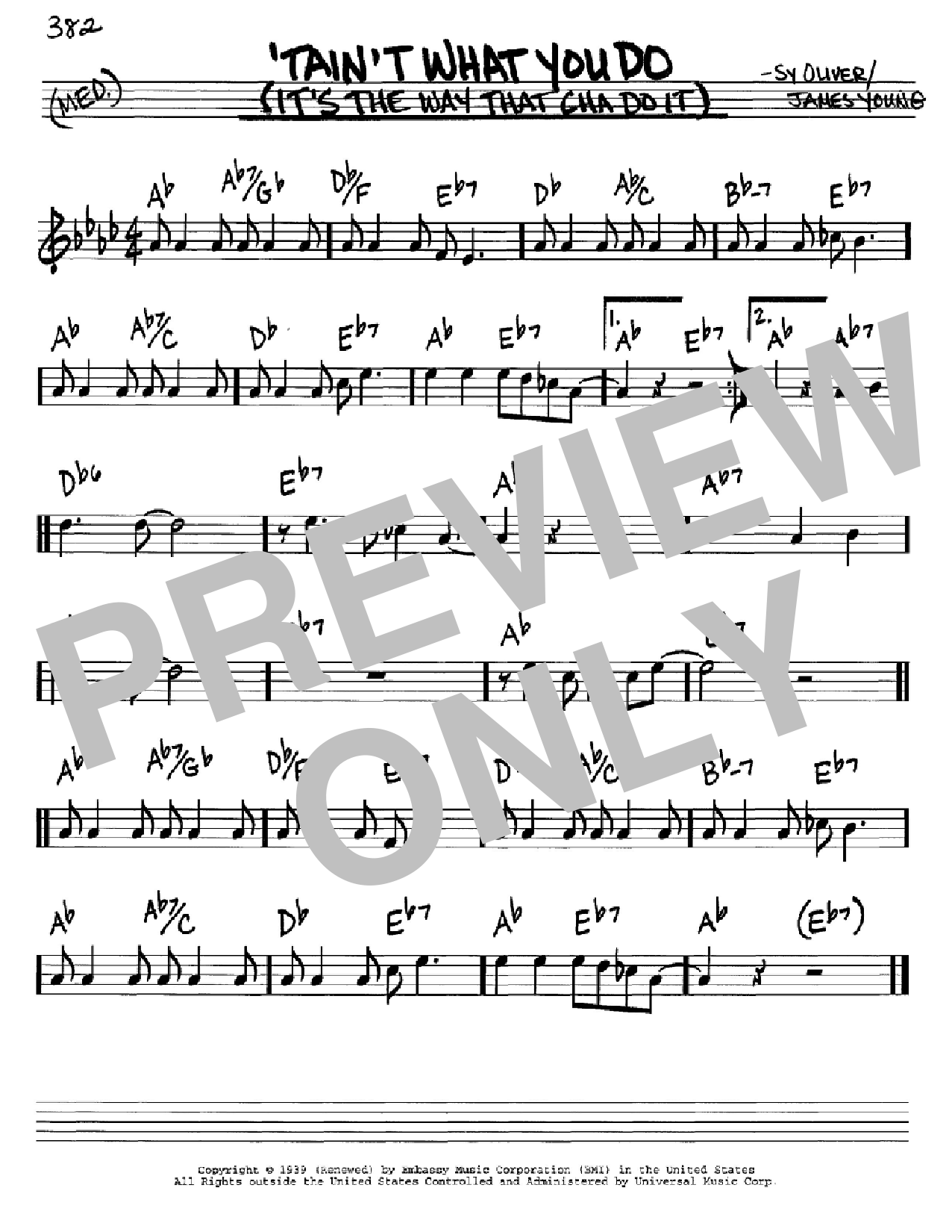 Download Ella Fitzgerald 'Tain't What You Do (It's The Way That Sheet Music