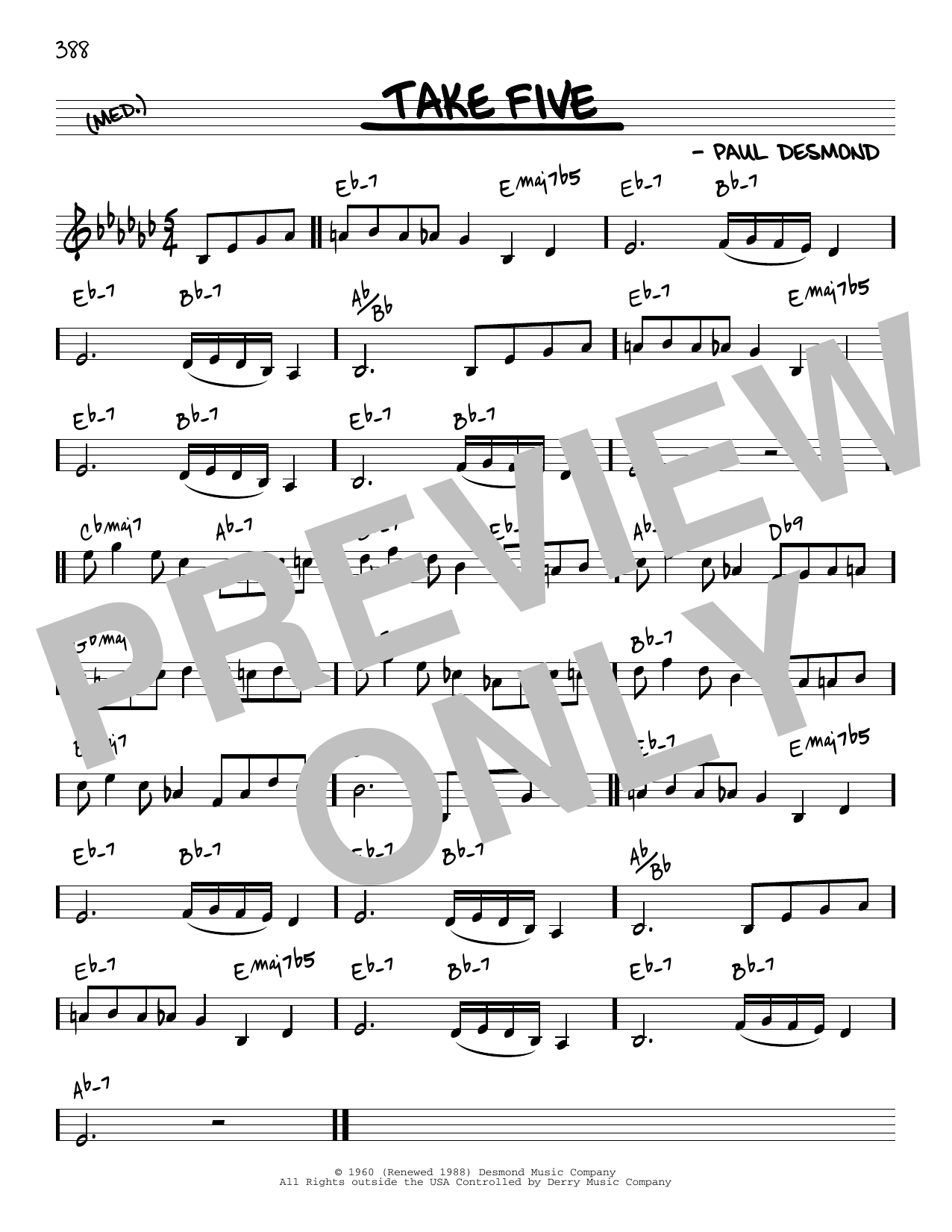 Download Paul Desmond Take Five [Reharmonized version] (arr. Sheet Music