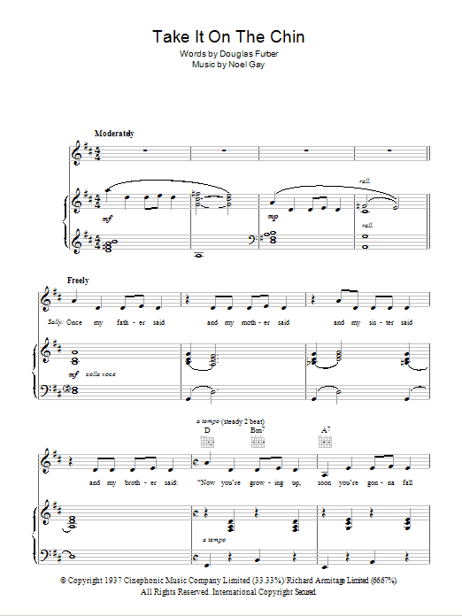 Download Noel Gay Take It On The Chin (from Me And My Gir Sheet Music
