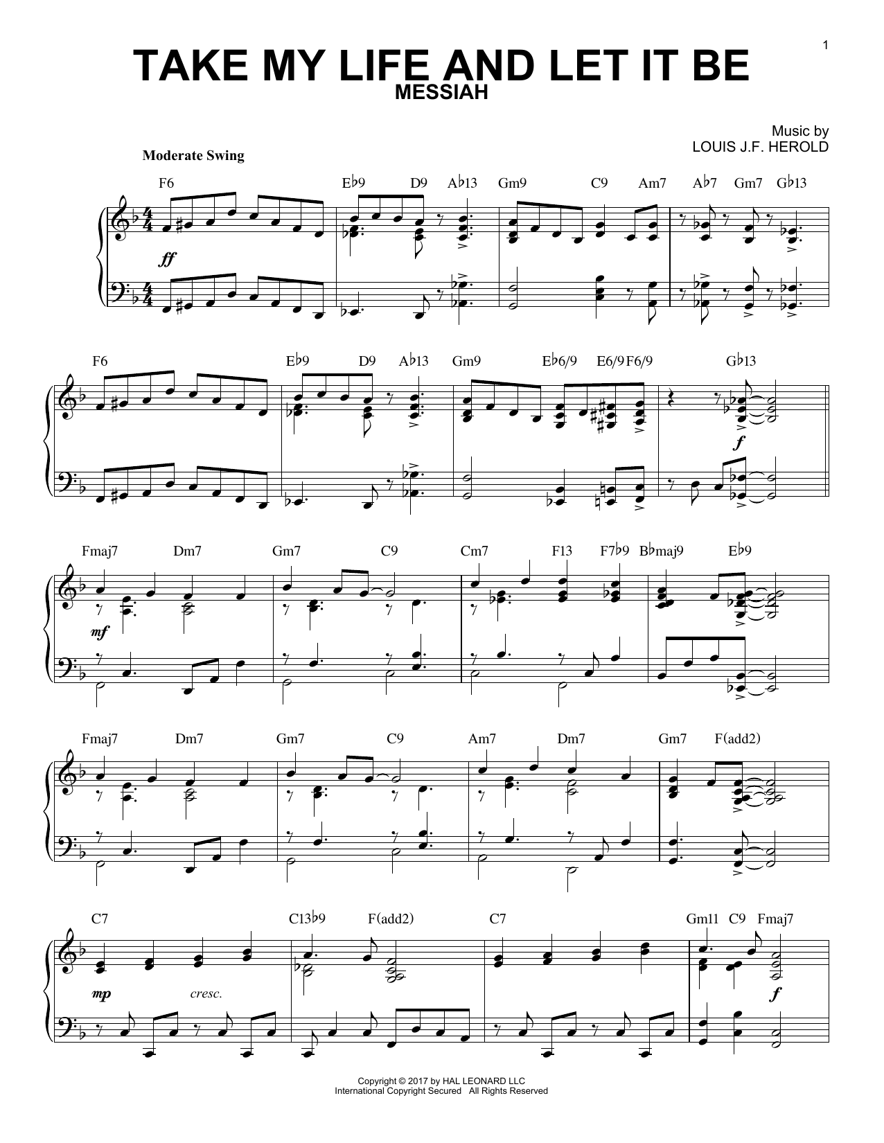 Download George Kingsley Take My Life And Let It Be [Jazz versio Sheet Music