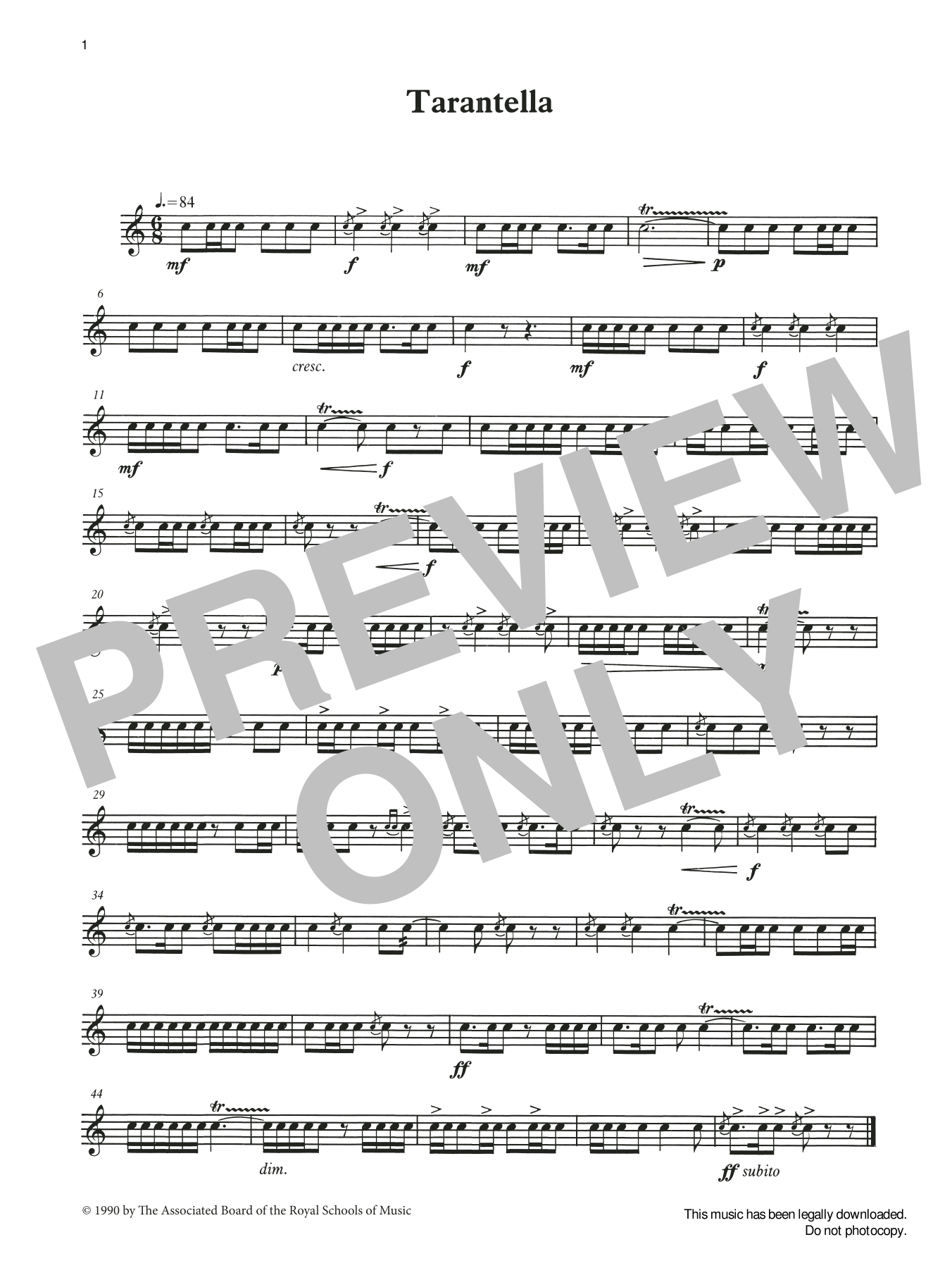 Download Ian Wright and Kevin Hathaway Tarantella from Graded Music for Snare Sheet Music