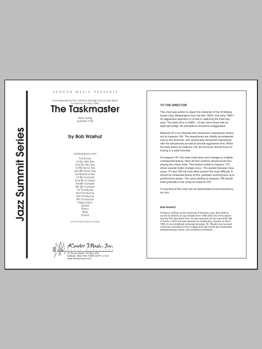 Download Washut Taskmaster, The - Full Score Sheet Music