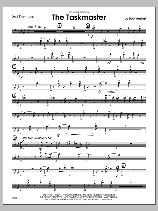 Download Washut Taskmaster, The - Trombone 2 Sheet Music