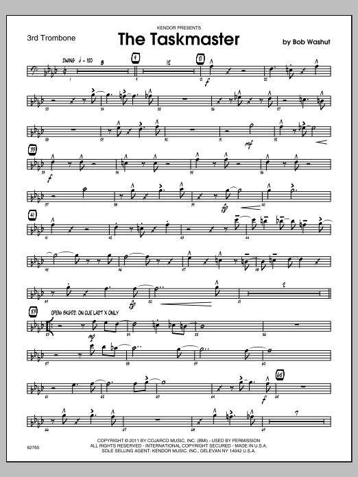 Download Washut Taskmaster, The - Trombone 3 Sheet Music
