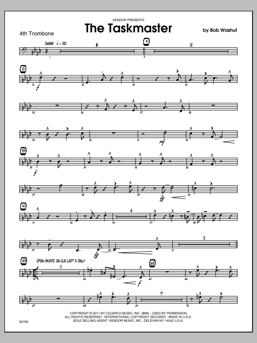 Download Washut Taskmaster, The - Trombone 4 Sheet Music