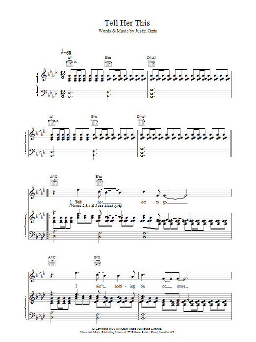 Download Del Amitri Tell Her This Sheet Music