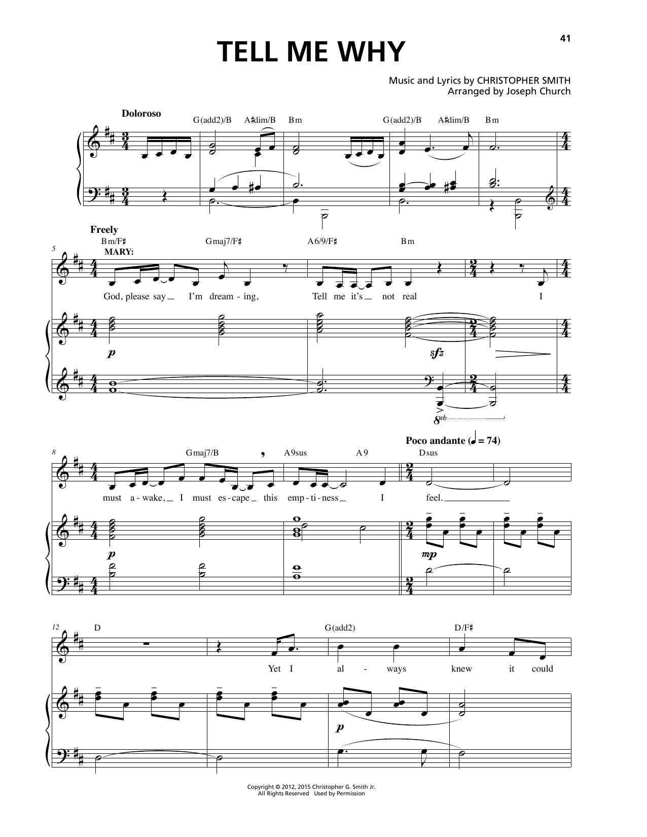 Download Christopher Smith Tell Me Why Sheet Music