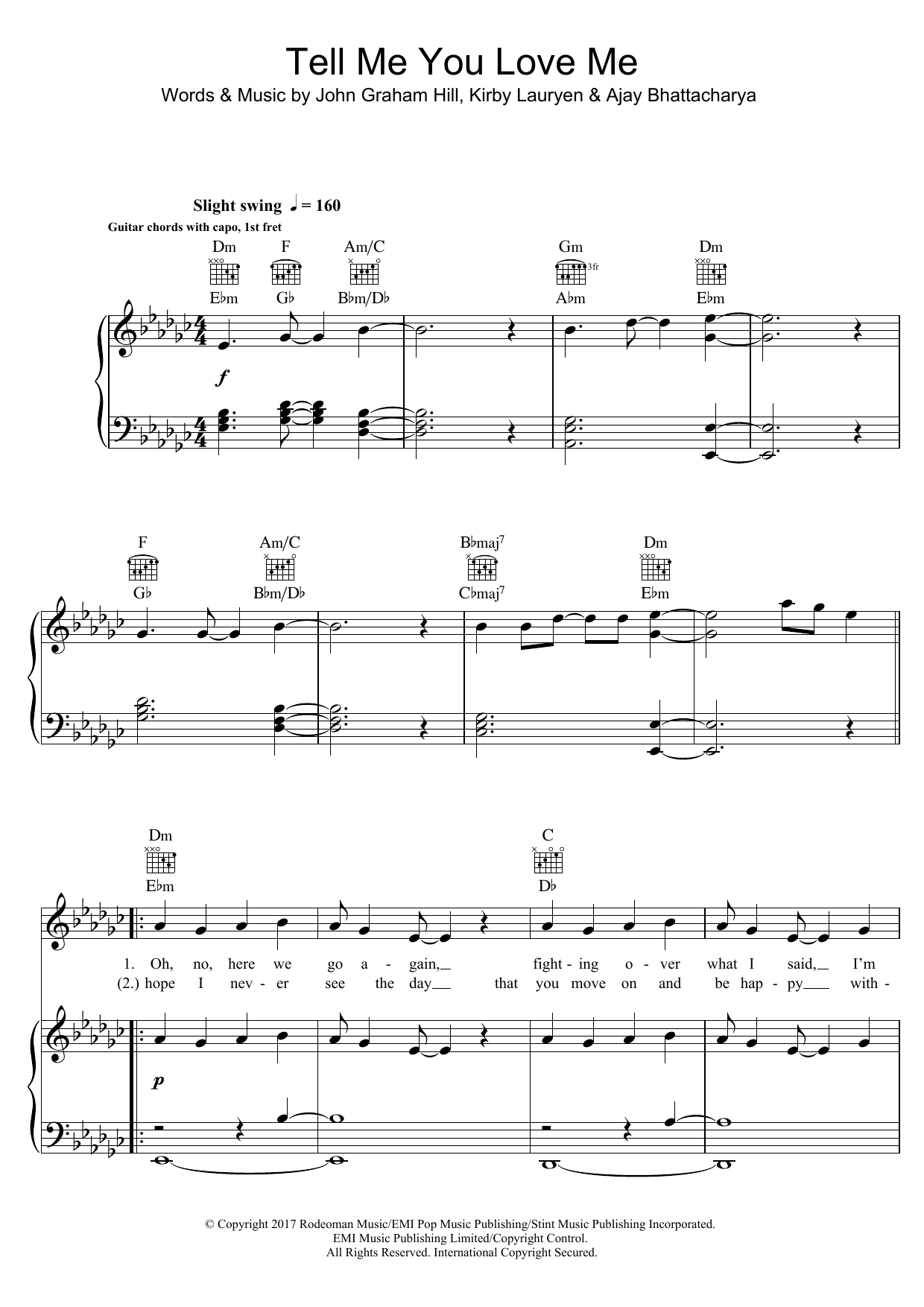 Download Demi Lovato Tell Me You Love Me Sheet Music