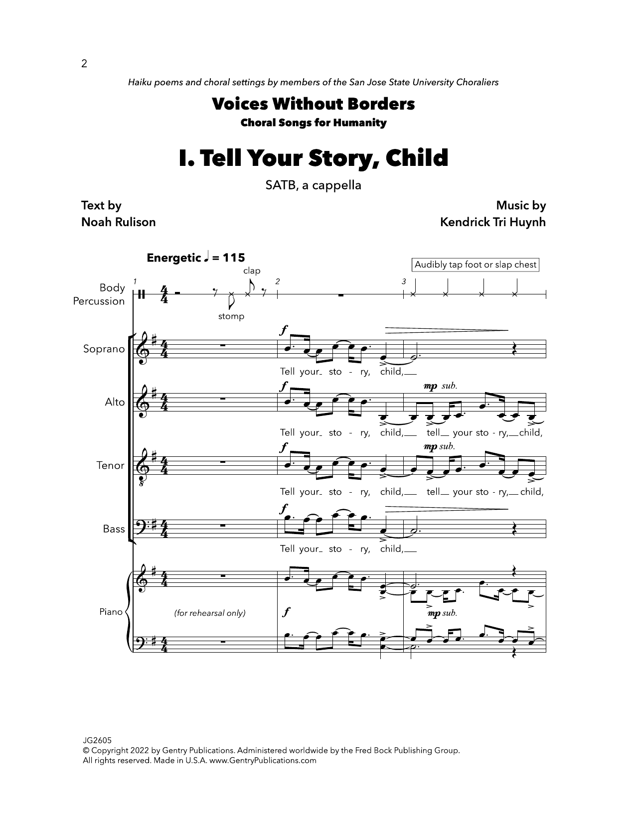 Download Kendrick Tri Huynh Tell Your Story, Child Sheet Music