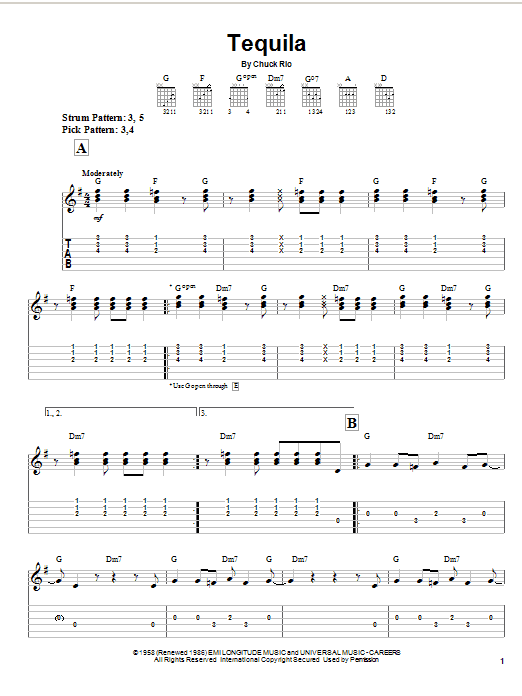 Download The Champs Tequila Sheet Music