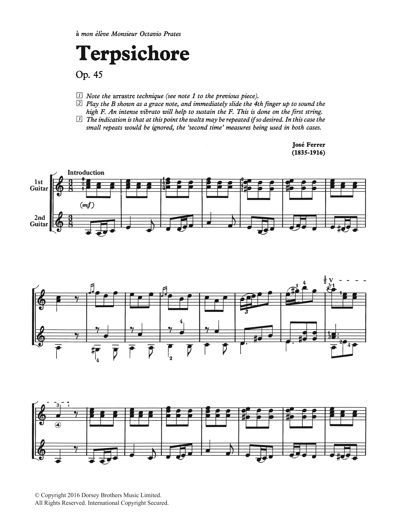 Download José Ferrer Terpsichore Sheet Music