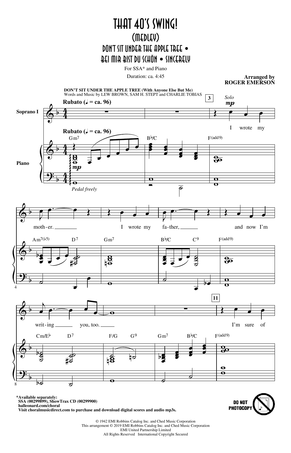 Download Roger Emerson That 40's Swing! (Medley) Sheet Music