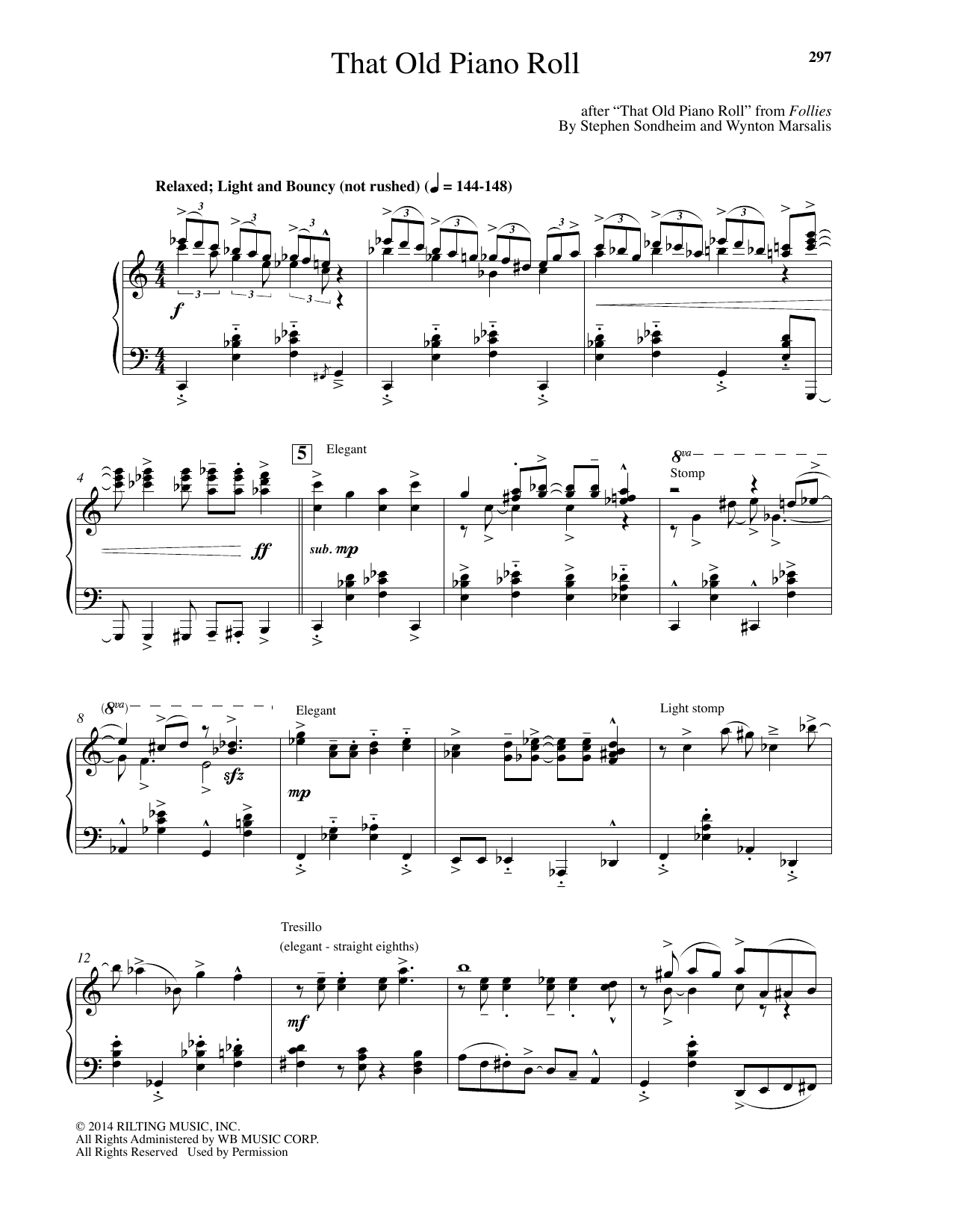 Download Wynton Marsalis That Old Piano Roll Sheet Music