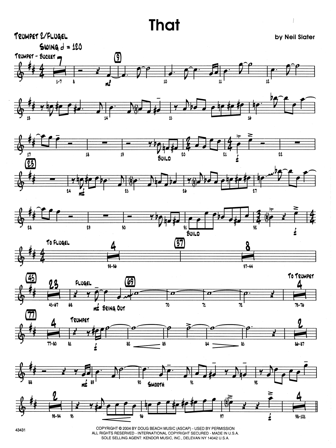 Download Neil Slater That - 2nd Bb Trumpet Sheet Music