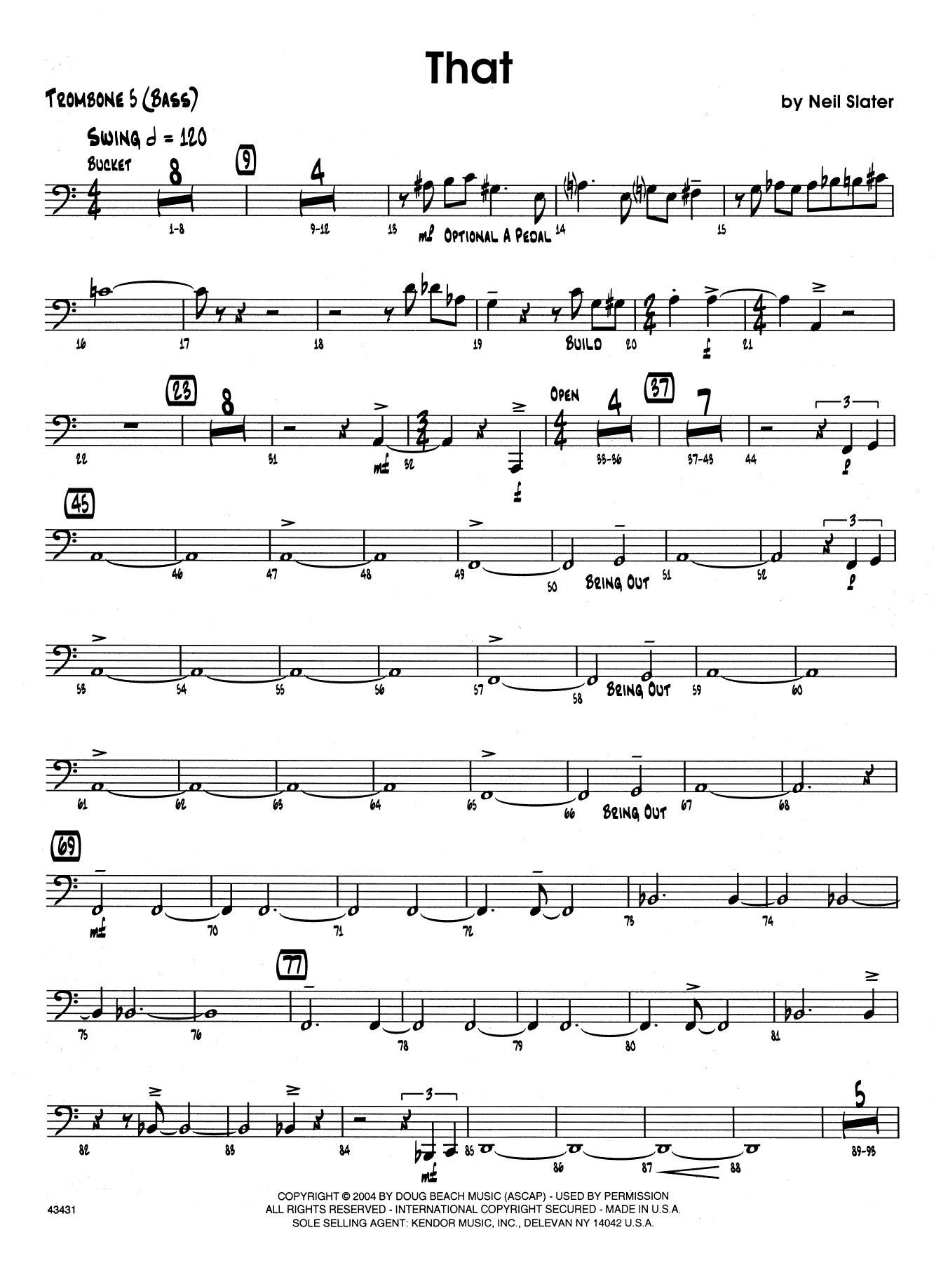 Download Neil Slater That - Trombone 5 Sheet Music