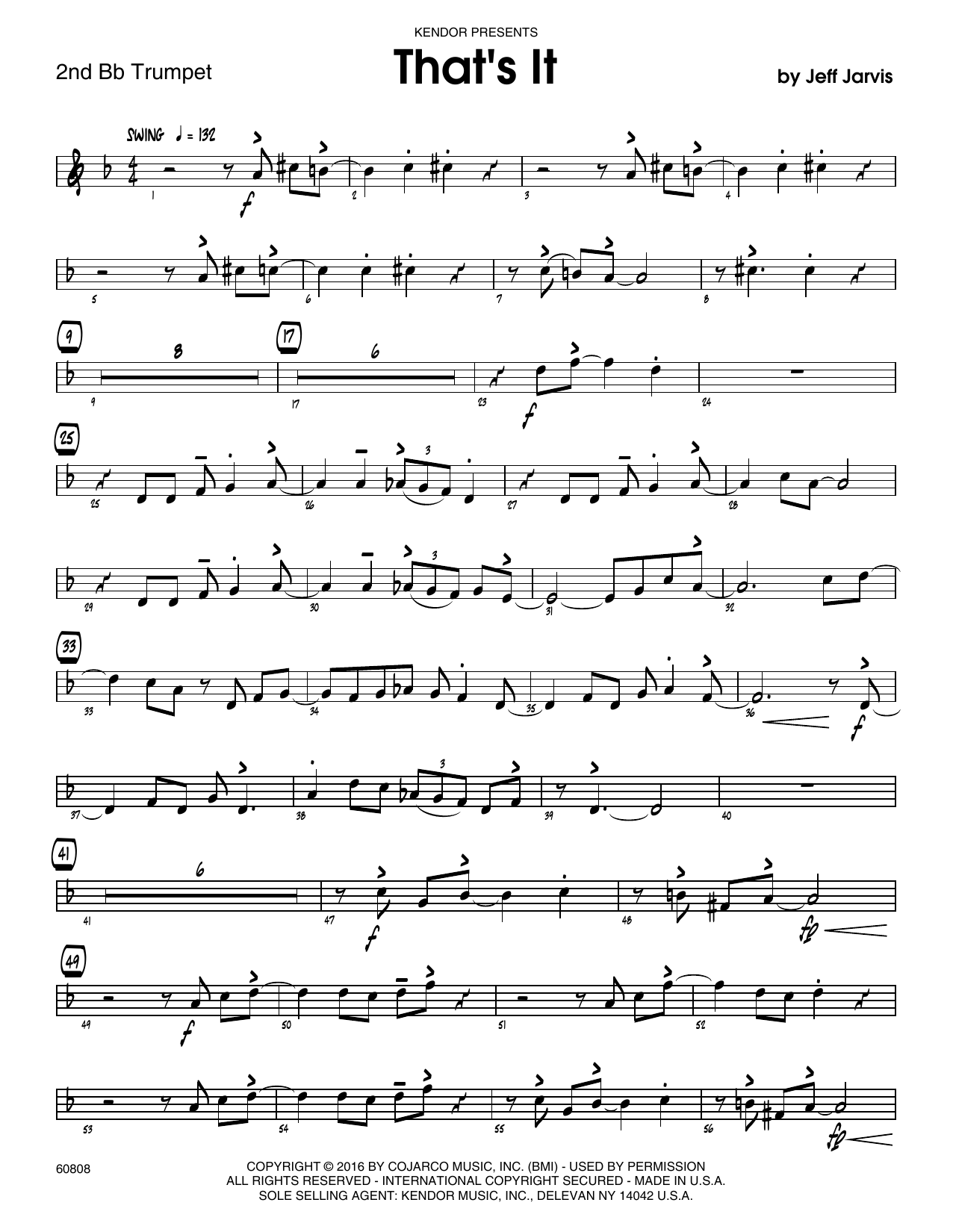 Download Jeff Jarvis That's It - 2nd Bb Trumpet Sheet Music