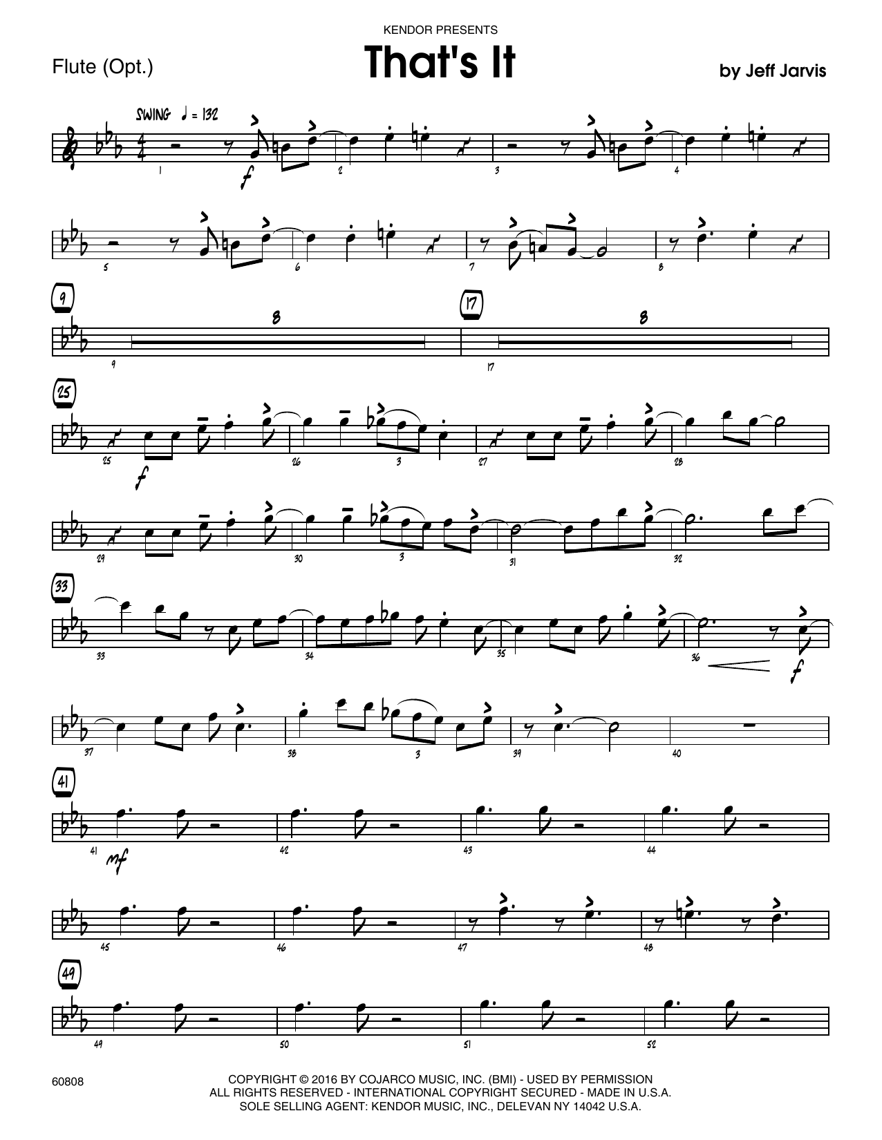 Download Jeff Jarvis That's It - Flute Sheet Music