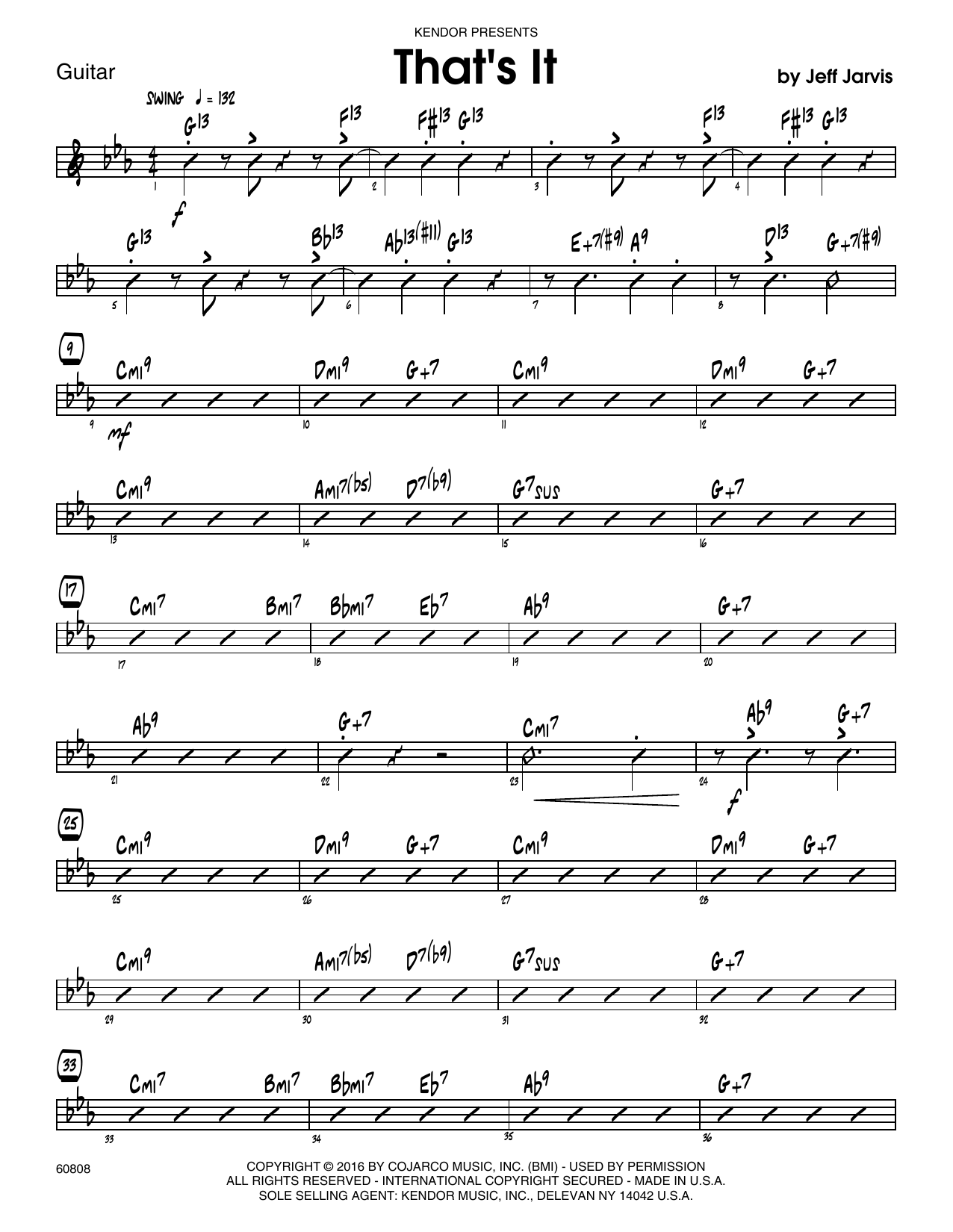 Download Jeff Jarvis That's It - Guitar Sheet Music