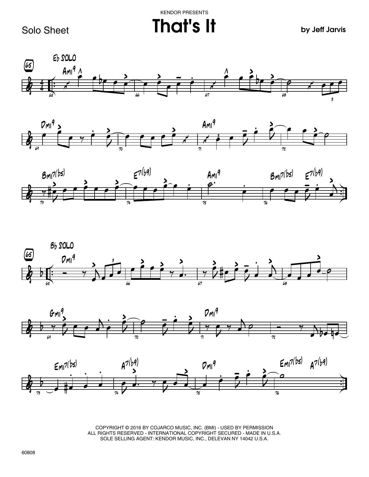 Download Jeff Jarvis That's It - Solo Sheet Sheet Music