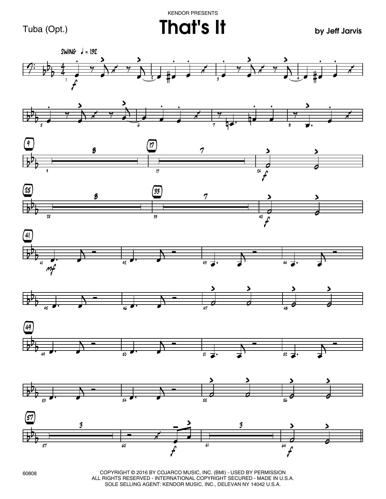 Download Jeff Jarvis That's It - Tuba Sheet Music